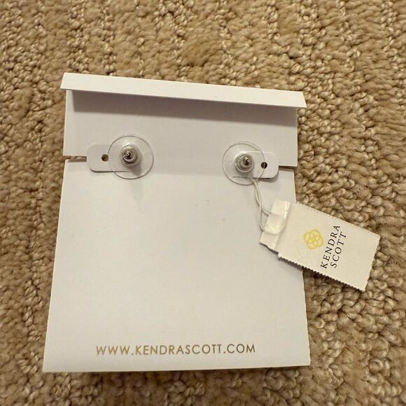 Kendra Scott Silver and White Opal Drop Earrings - Picture 3 of 3